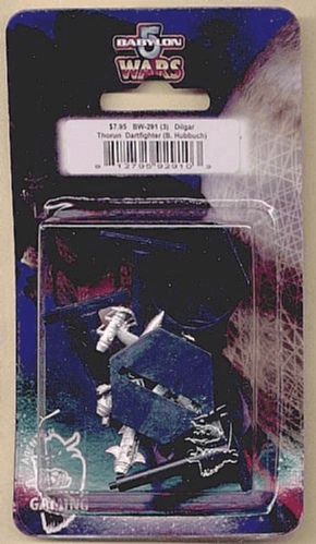 Jpeg picture of Dilgar Thorun Dartfighter in blister package.