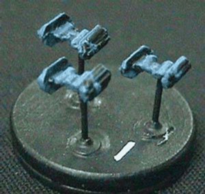 Jpeg picture of Brigade's Fighter with Dagger Solar Panels miniature.