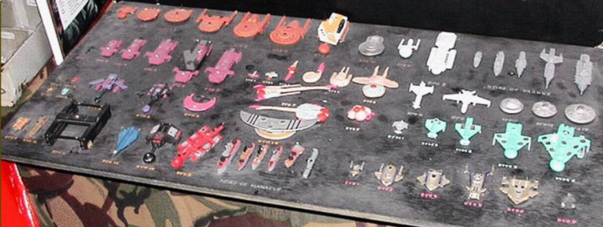 Jpeg image of many of the spaceships produced by Irregular Miniatures