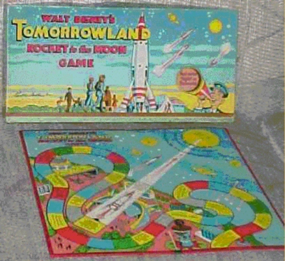 Jpeg picture of Walt Disney's Tomorrowland Rocket to the Moon Game by Parker Brothers.