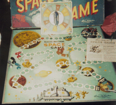 Jpeg picture of Space Game board by Parker Brothers.